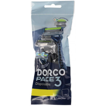 Dorco Pace3 одноразовые бритвы, тройное лезвие, 3шт (01366)